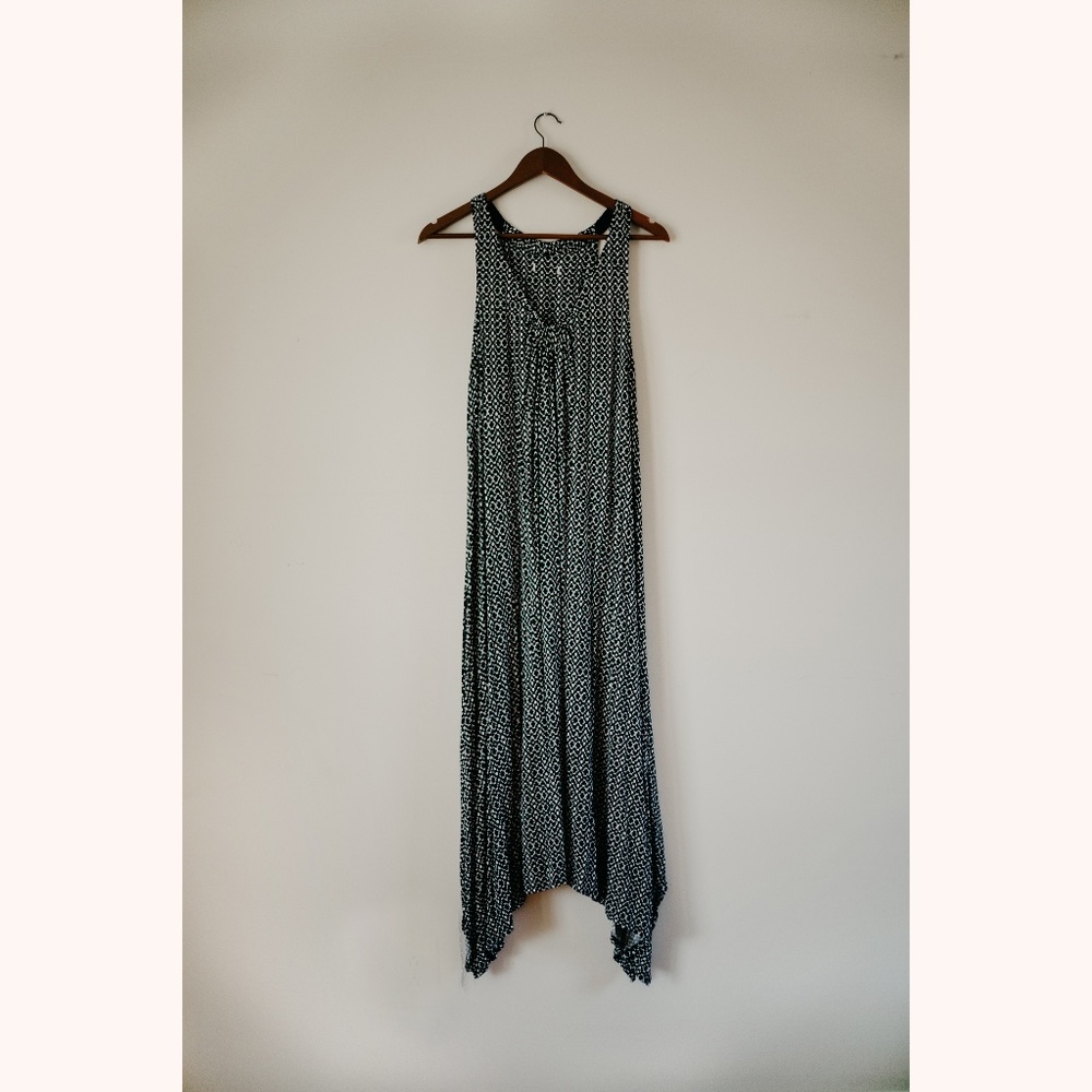 Geometric Print Maxi Dress